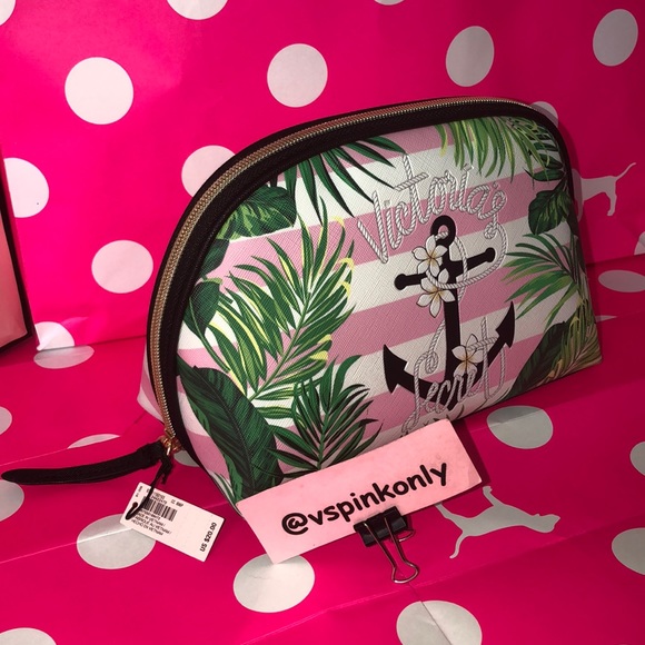 Victoria’s Secret Pink Stripe Glam Bag - Picture 3 of 8